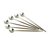 طقم ملاعق 6 قطع - فضي